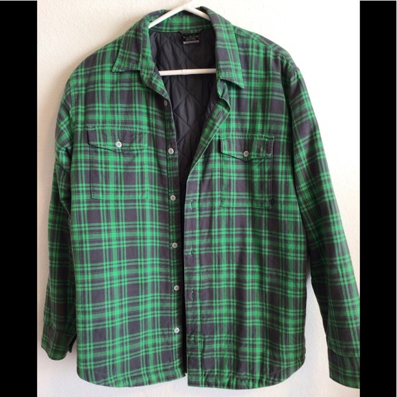 Nike 6 Mens Quilted Lining Plaid Shirt 